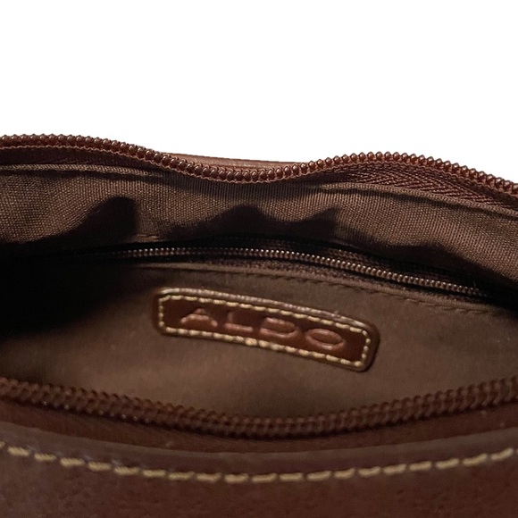 super cute striped 70s / 80s aldo shoulder bag with silver hardware - Picture 2 of 2